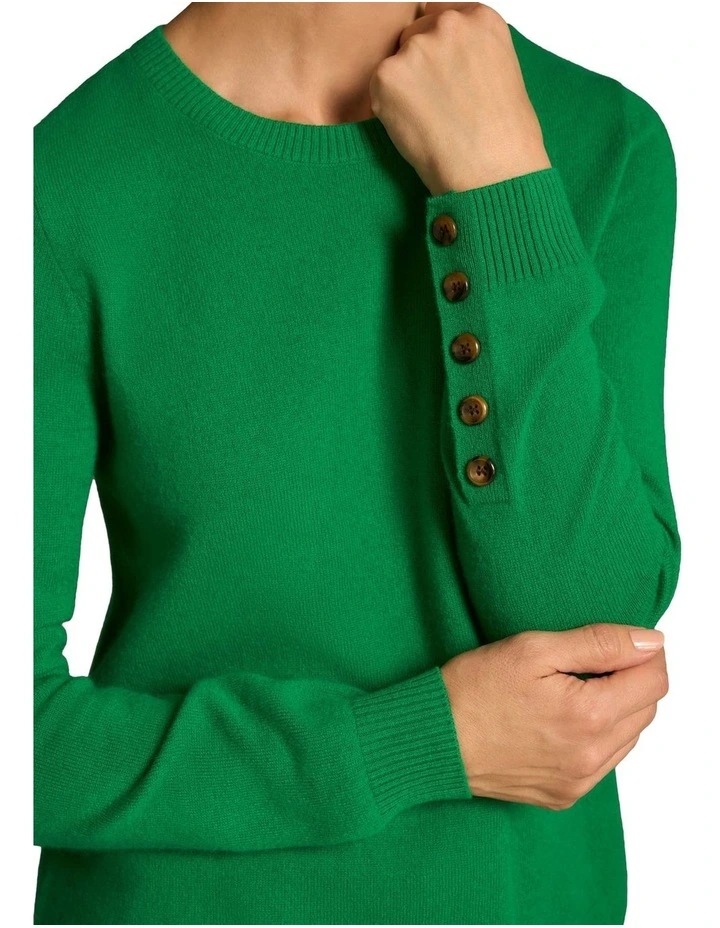 Merino Wool Jumper - Emerald image 5