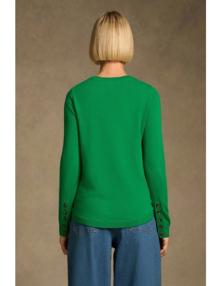 Merino Wool Jumper - Emerald image 6