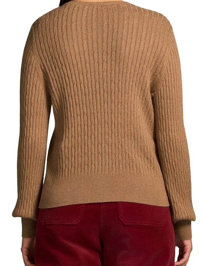 Cable Knit Cardigan - Praline image 2