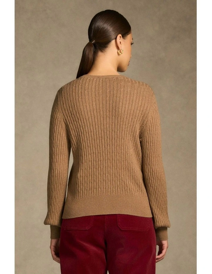 Cable Knit Cardigan - Praline image 5