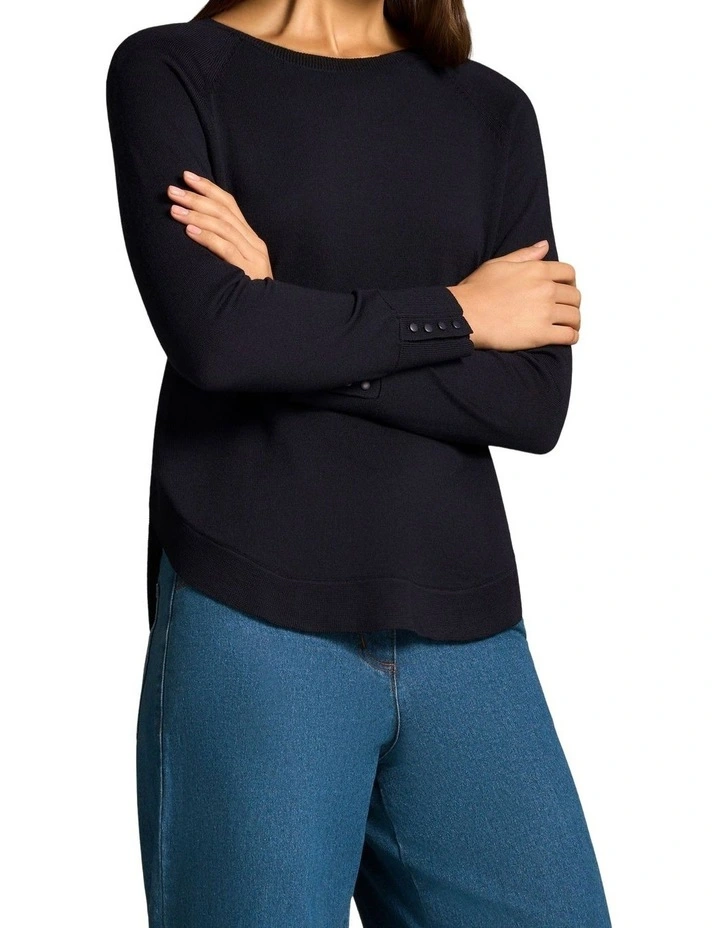 Extra Fine Merino Jumper - French Navy image 3