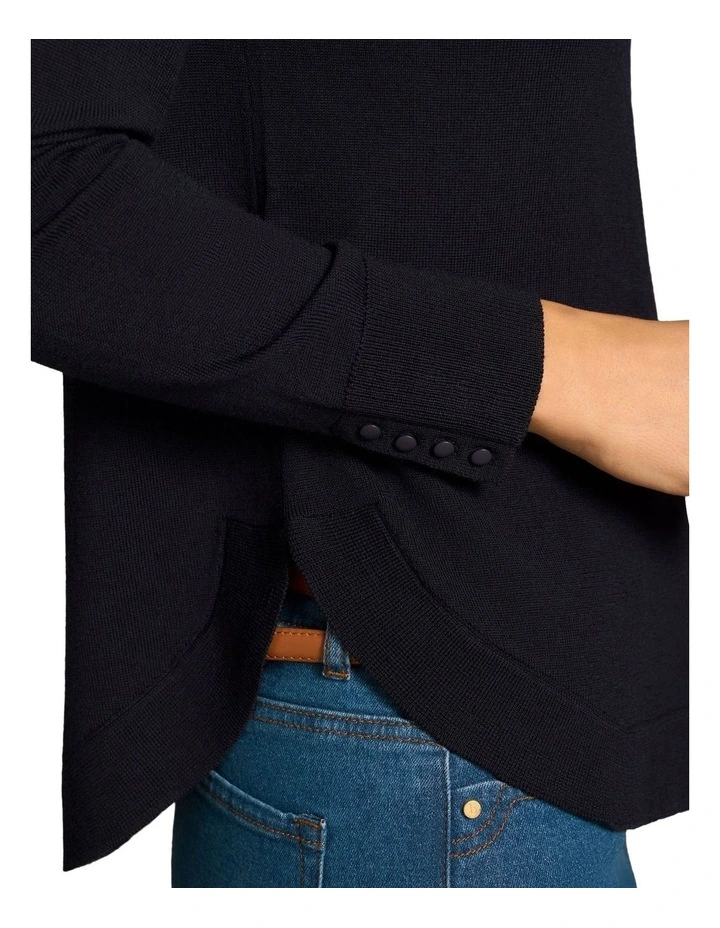 Extra Fine Merino Jumper - French Navy image 5