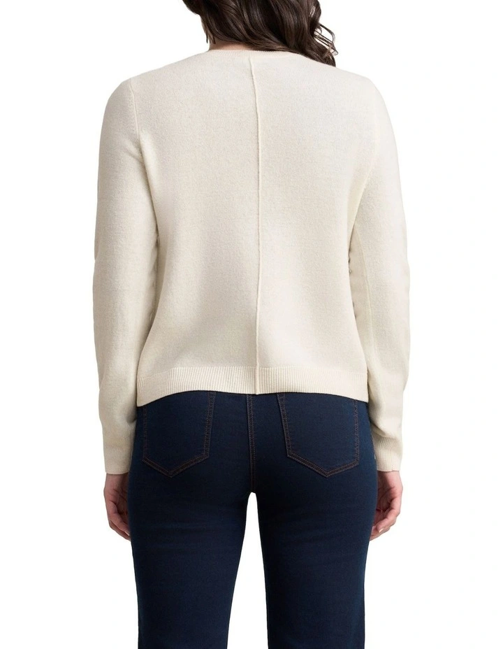 Classic Cardigan - Cream image 2