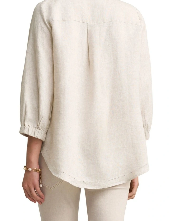 Essential Linen Shirt - Natural Cross Dye image 2