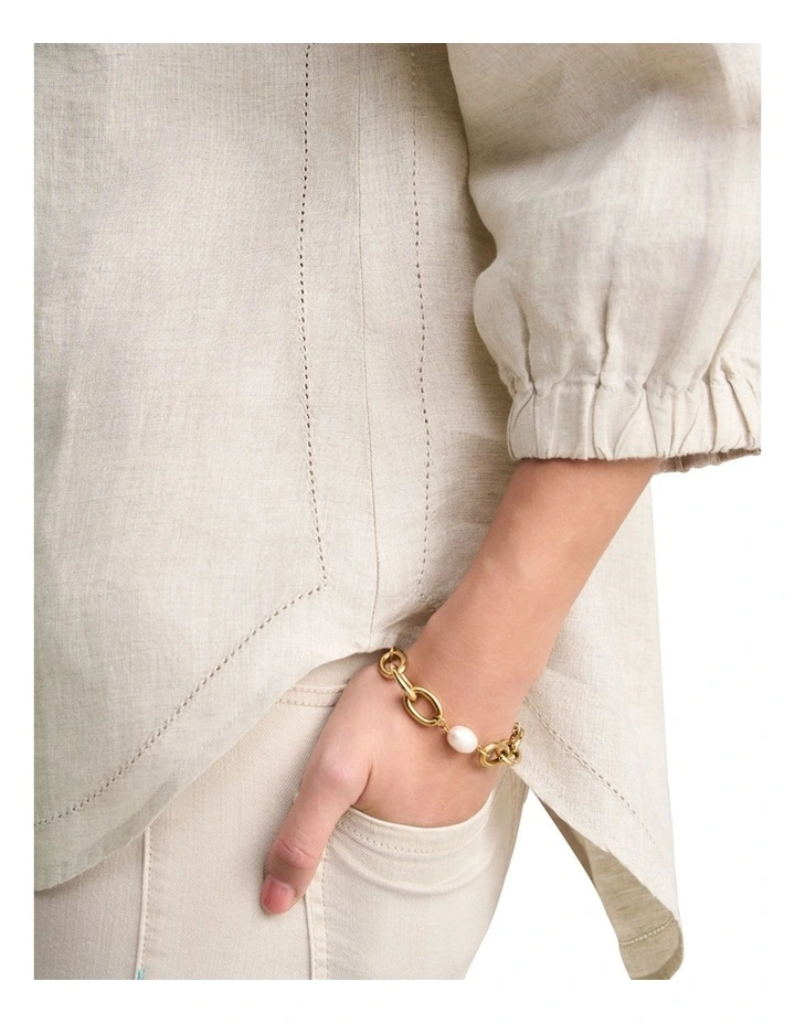 Essential Linen Shirt - Natural Cross Dye image 5