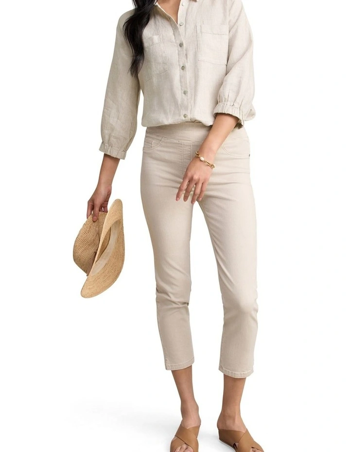 Essential Linen Shirt - Natural Cross Dye image 6