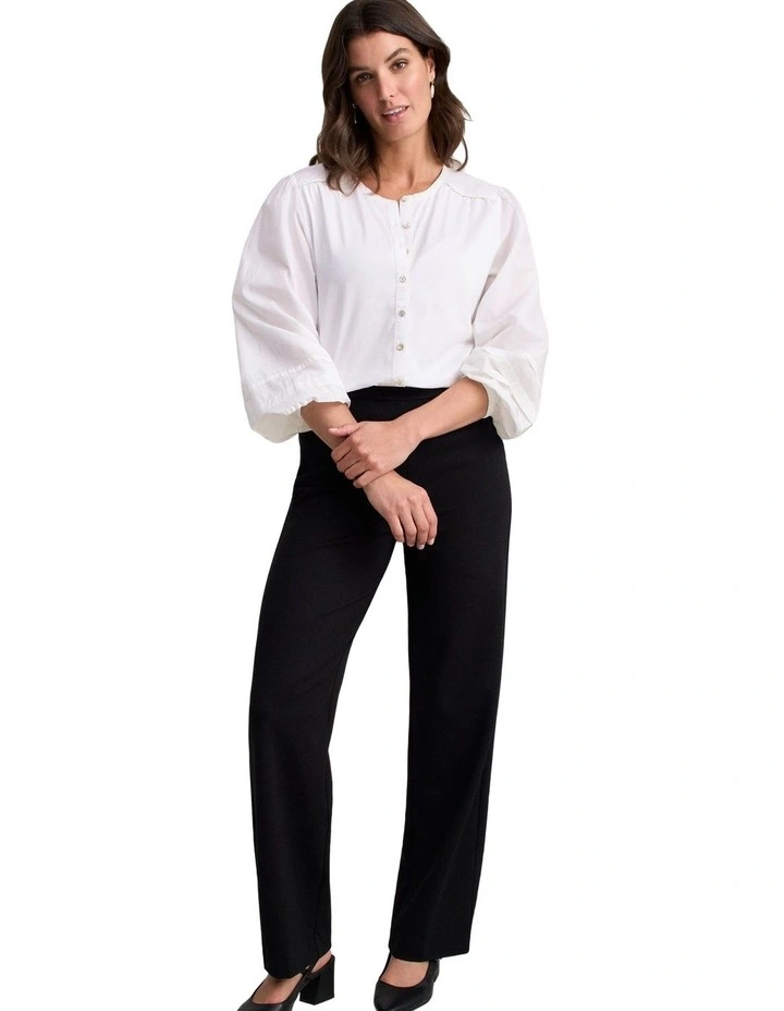 Jersey Mix Shirt in White image 3