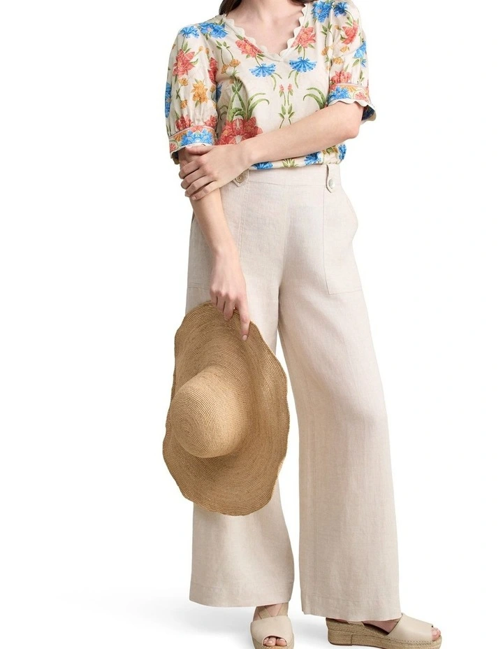 Scallop Detail Blouse - Paradise Print image 3