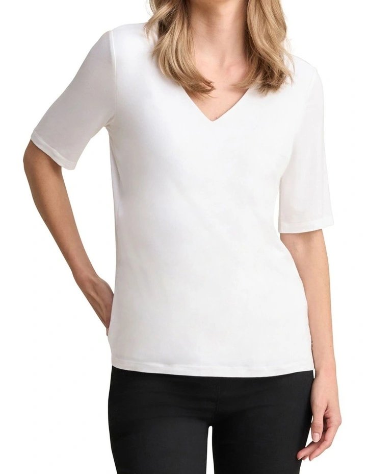 V-Neck Tee - White image 1