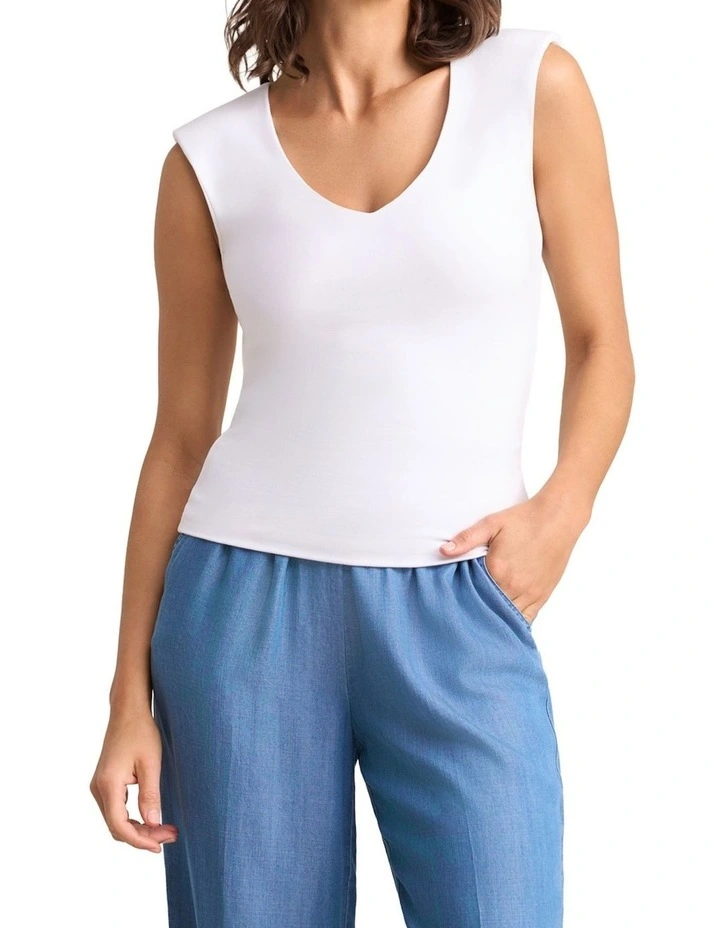 Double Layer Shaping Tank - White image 1