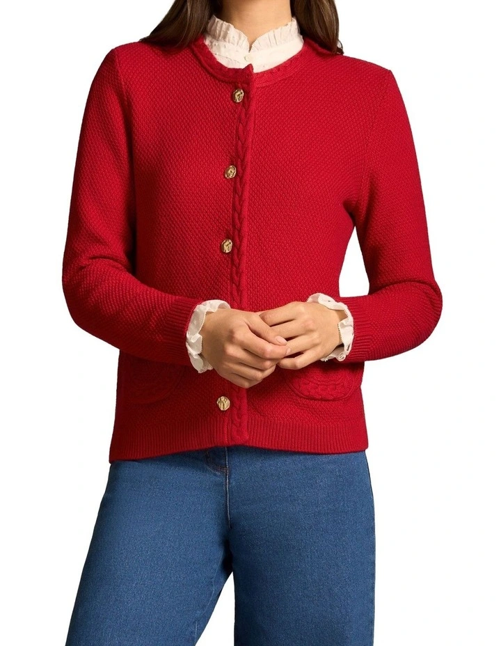 Milano Knit Jacket - Rouge image 3
