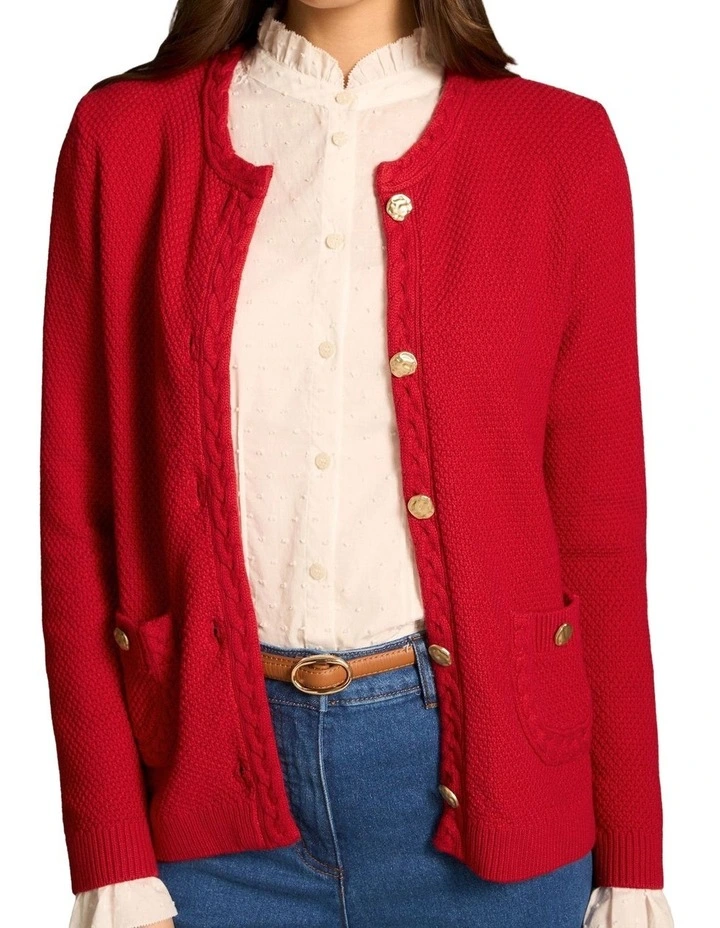 Milano Knit Jacket - Rouge image 5