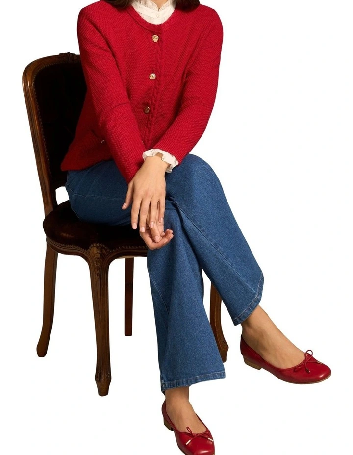 Milano Knit Jacket - Rouge image 6