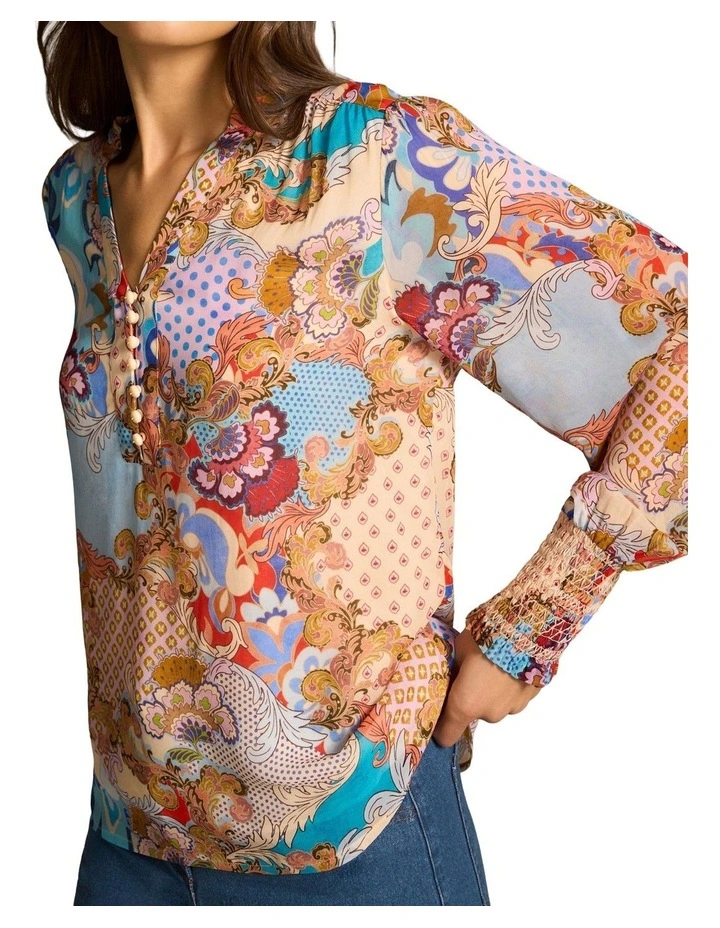 Celeste Georgette Blouse - Rococo Reverie Print image 3