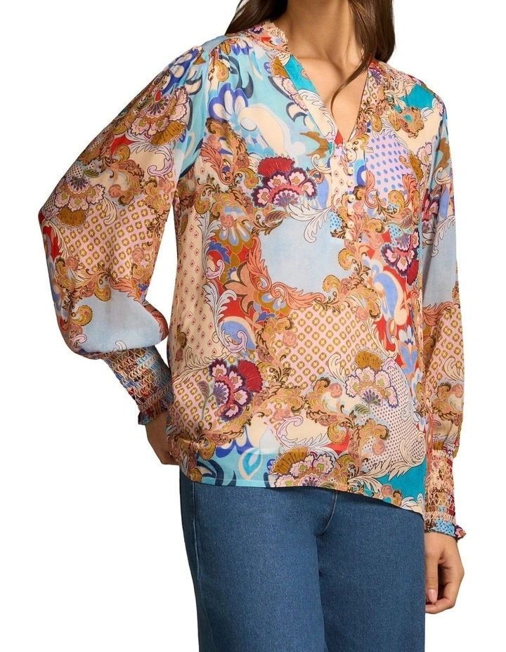 Celeste Georgette Blouse - Rococo Reverie Print image 4