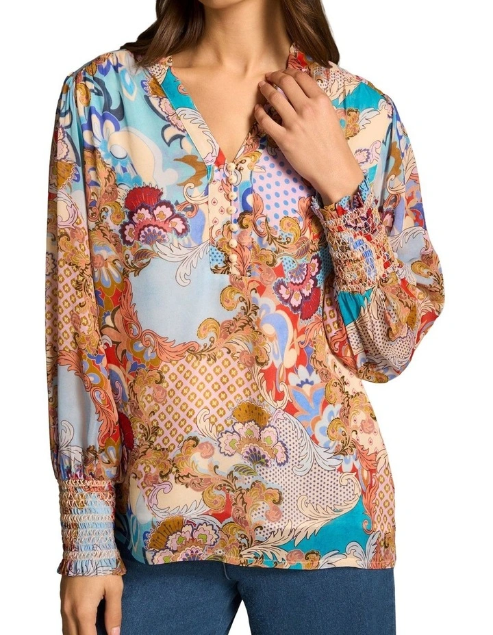 Celeste Georgette Blouse - Rococo Reverie Print image 5
