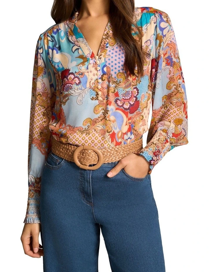 Celeste Georgette Blouse - Rococo Reverie Print image 6