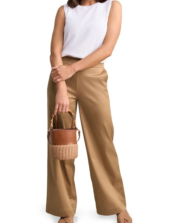 Wide Leg Pant - Tan image 4