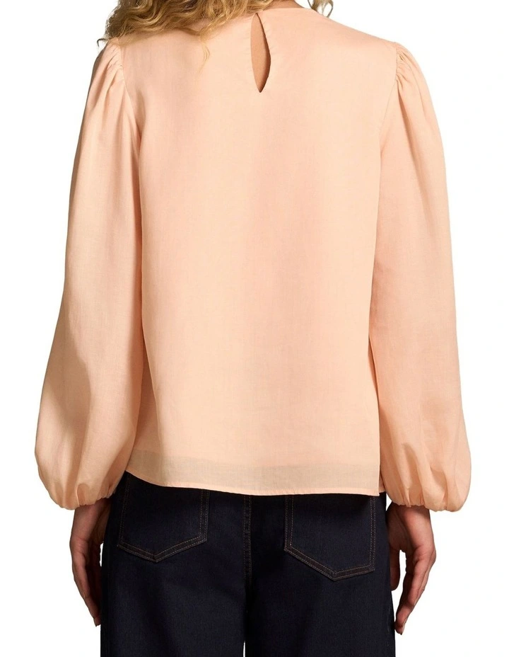 Bow Detail Blouse - Blush image 2
