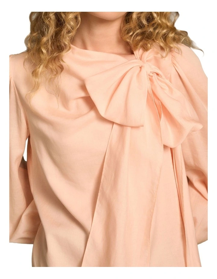 Bow Detail Blouse - Blush image 3