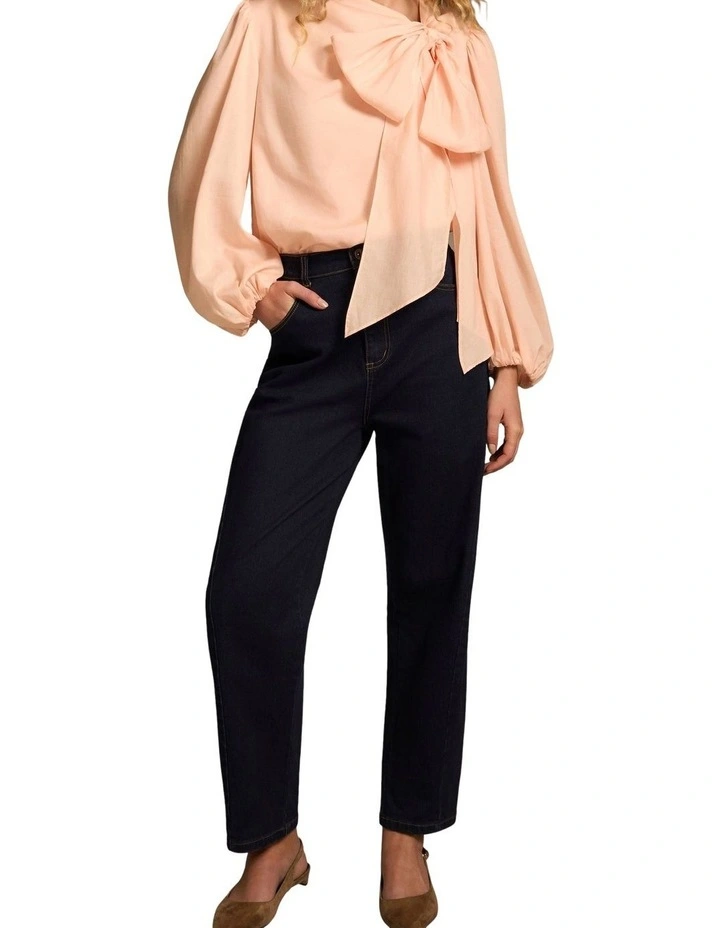 Bow Detail Blouse - Blush image 4