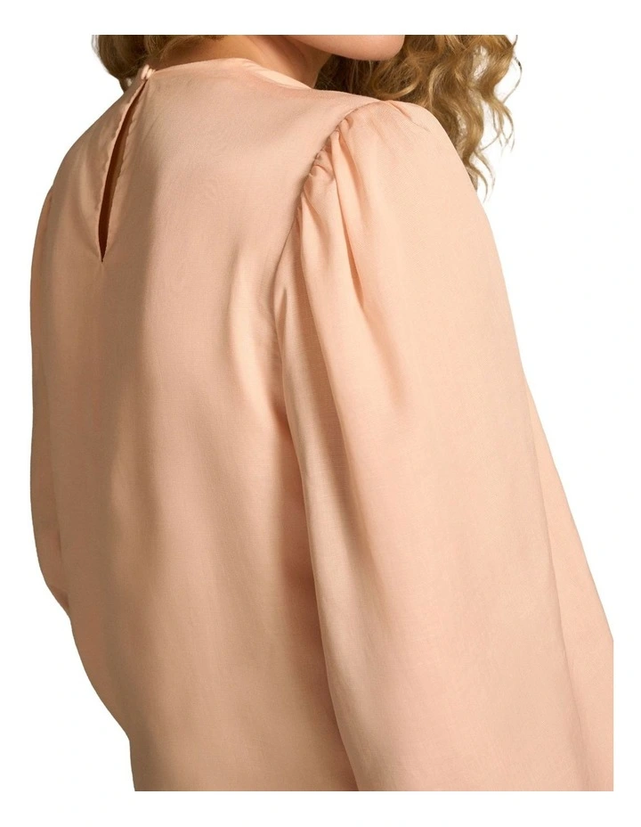 Bow Detail Blouse - Blush image 6