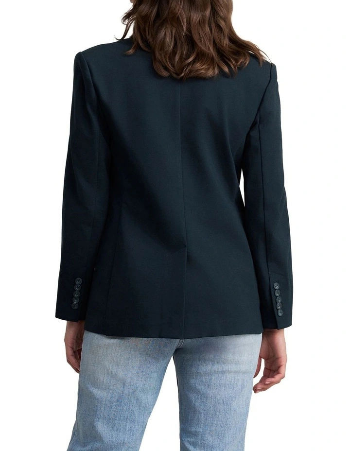 Single Breasted Ponte Blazer - Ink image 2