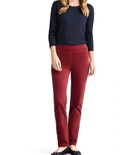 Bengajean(R) Velvet Straight Leg - Scarlet