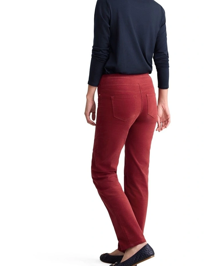 Bengajean(R) Velvet Straight Leg - Scarlet image 2