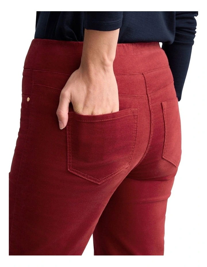 Bengajean(R) Velvet Straight Leg - Scarlet image 3