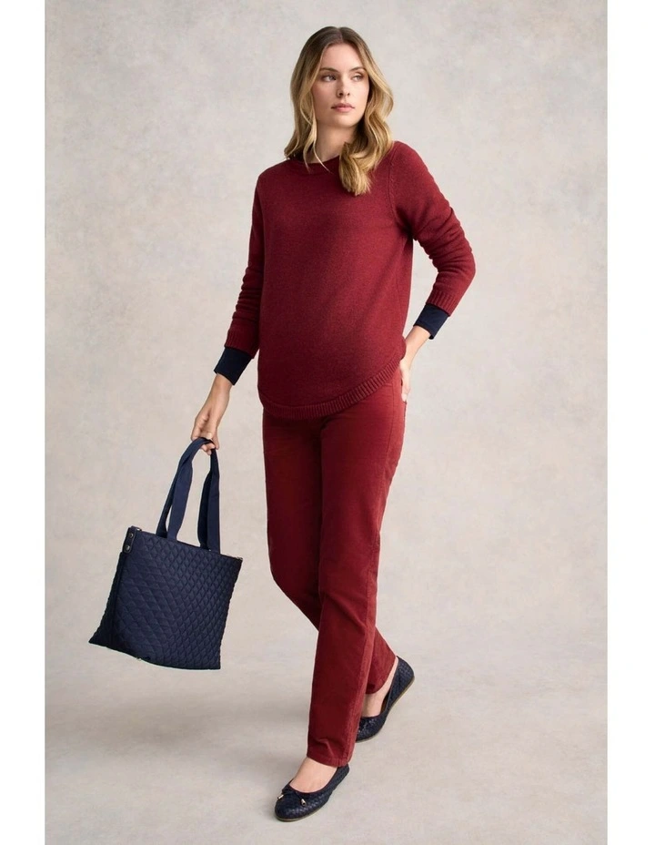 Bengajean(R) Velvet Straight Leg - Scarlet image 6