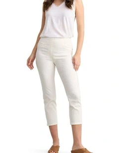 Bengajean(R) 3/4 Seersucker - Yellow & White Stripe