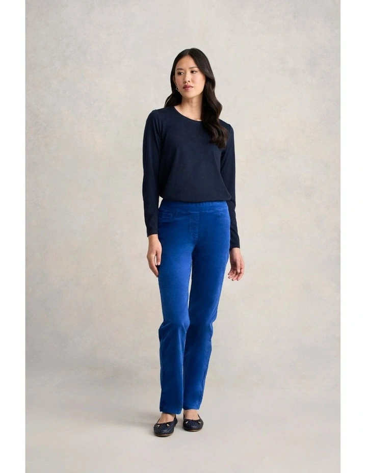 Bengajean(R) Velvet Straight Leg - Prussian Blue image 5