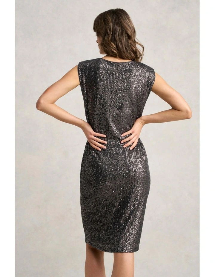 Sequin Dress - Gunmetal image 5