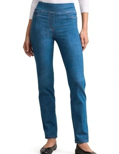 Bengajean(R) Full Length Straight Leg - Indigo Mid Wash
