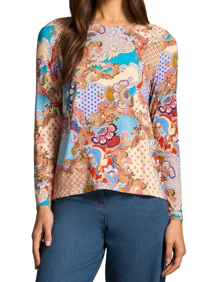 Double Layer Long Sleeve T-Shirt - Rococo Reverie Print image 1
