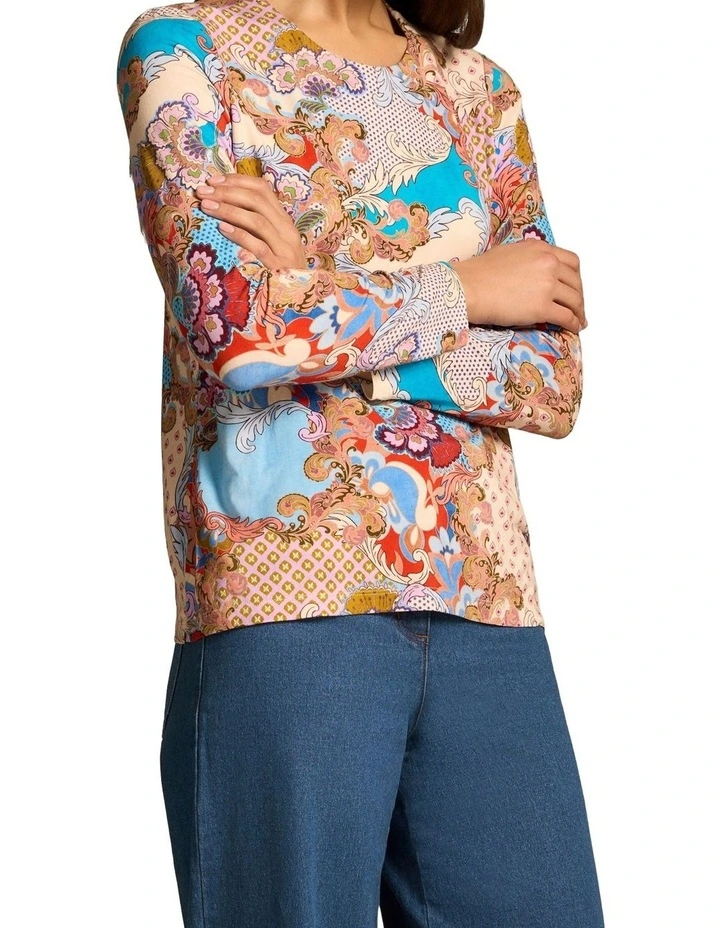 Double Layer Long Sleeve T-Shirt - Rococo Reverie Print image 3