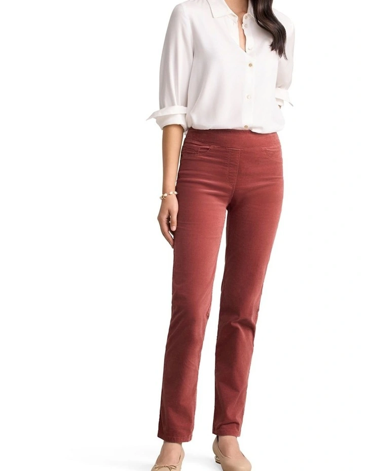 Bengajean(R) Velvet Straight Leg - Rosewood image 3