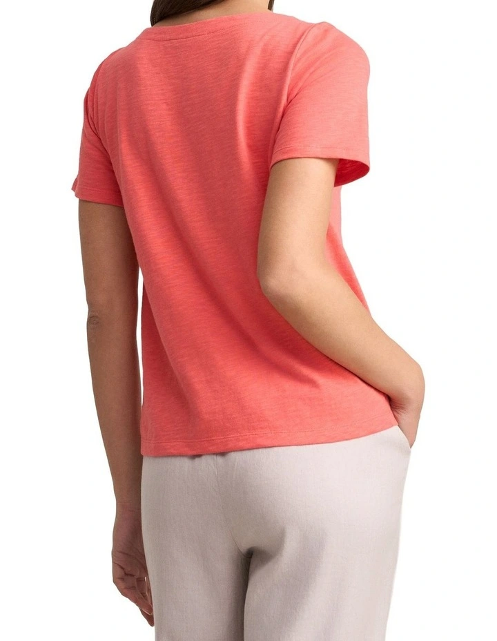 Boat Neck T-Shirt - Melon image 2