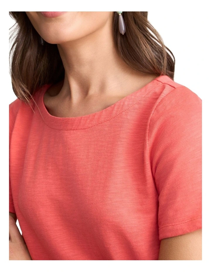 Boat Neck T-Shirt - Melon image 4