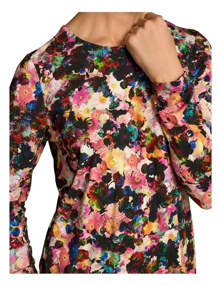 Double Layer Long Sleeve T-Shirt - Floral Collage Print image 4
