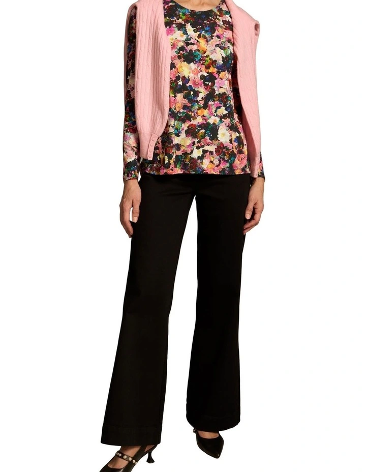 Double Layer Long Sleeve T-Shirt - Floral Collage Print image 5