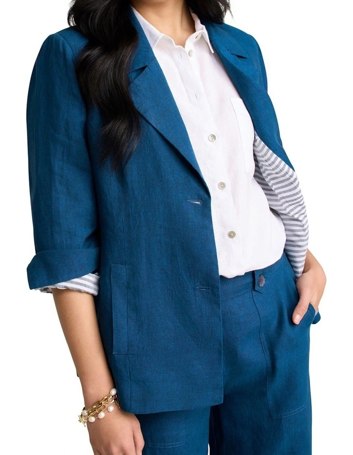 French Linen Jacket - Navy Delave image 5