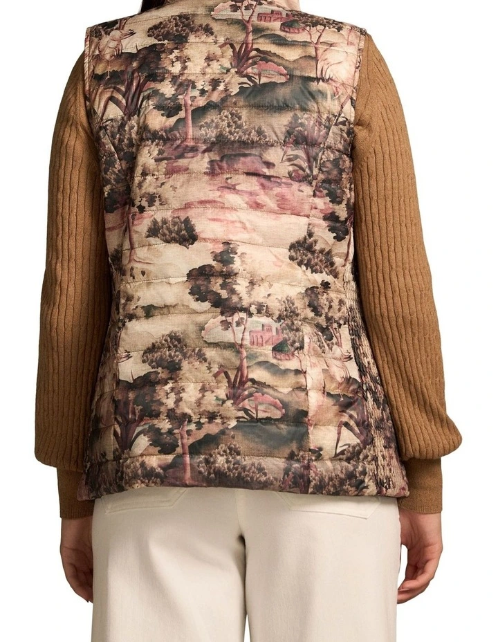 Reversible Puffer Vest - Brolga Print image 2