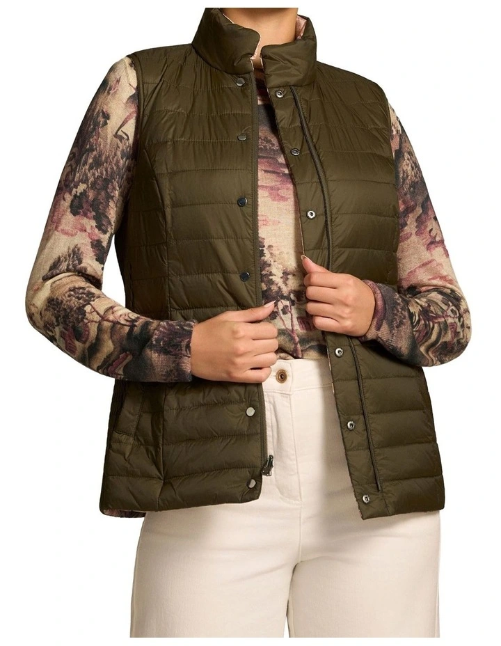 Reversible Puffer Vest - Brolga Print image 3