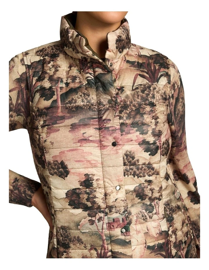 Reversible Puffer Vest - Brolga Print image 5