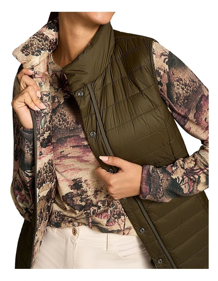 Reversible Puffer Vest - Brolga Print image 6