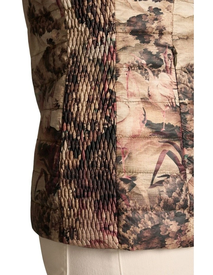 Reversible Puffer Vest - Brolga Print image 7