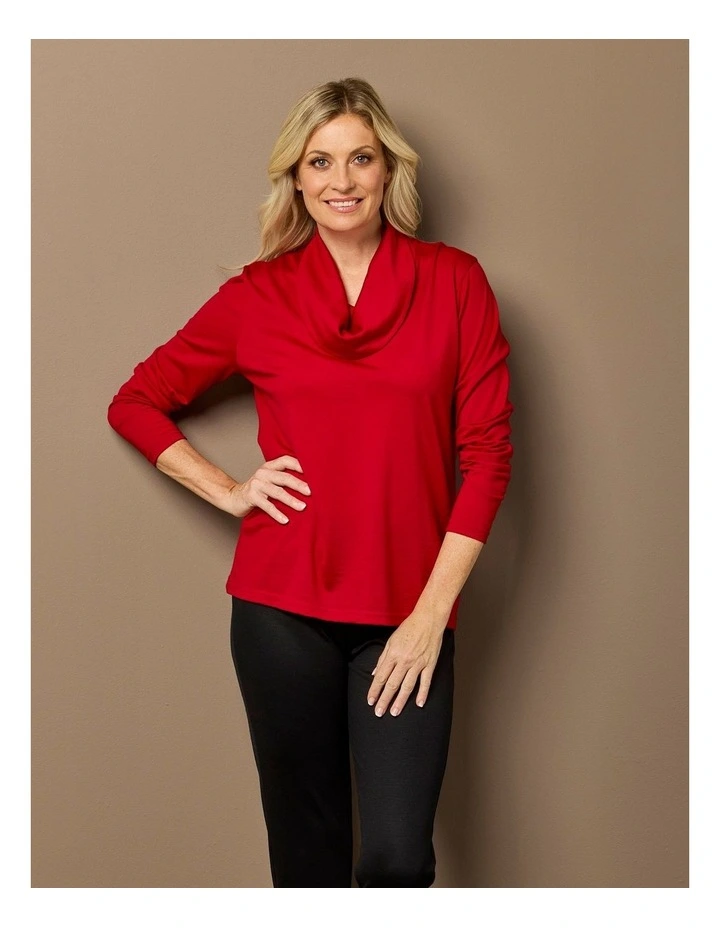 Hedrena Cowl Neck Long Sleeve Top image 7