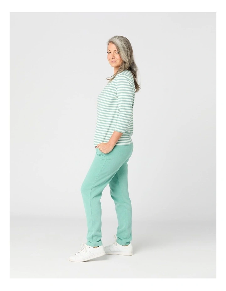 Haven Rib Drawstring Pant in Mediterranean Blue image 4